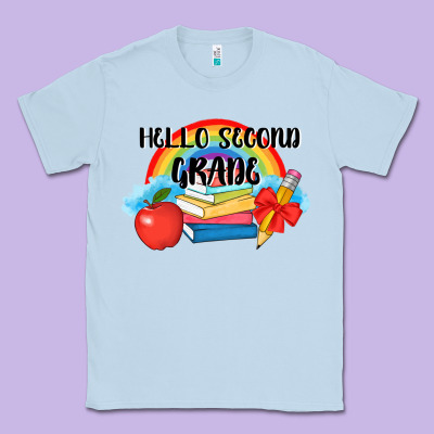 Back To School Hello Second Grade 3200x2400 Classic Tee Designed By Adodesignshop
