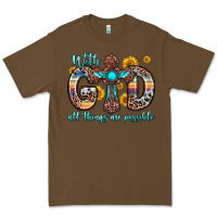 Cacao with god all things are possible cross Premium Tee - Zillion Design Studio