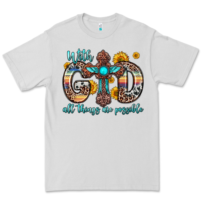 With God All Things Are Possible Cross Premium Tee by Zillion Design Studio | Teevron