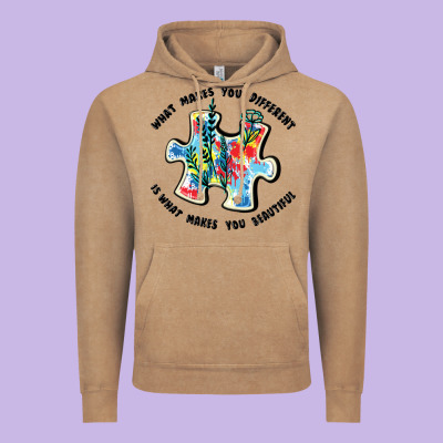 What Makes You Different Is What Makes You Beautif Vintage Hoodie Designed By Jahusdesignshop