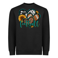 Black football hearts Heavyweight Sweatshirt - Jasminsmagicworld