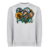 Heather Grey football hearts Heavyweight Sweatshirt - Jasminsmagicworld