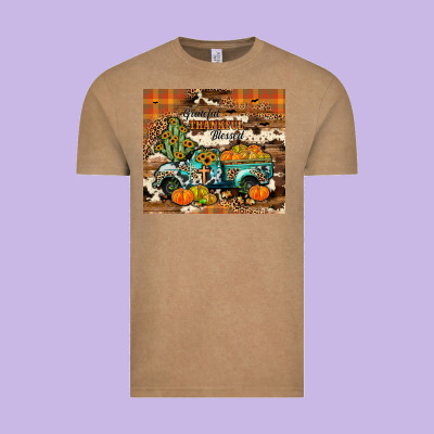 Grateful Thankful Blessed Vintage Tee Designed By Jahusdesignshop