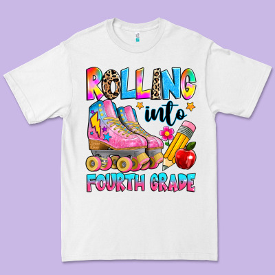 Rolling Into Fourth Grade Premium Tee Designed By Texasbilliewilder