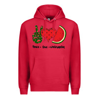 Cardinal Peace Love Watermelon Premium Hoodie - Bettercallsaul