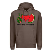 Coffee Peace Love Watermelon Premium Hoodie - Bettercallsaul