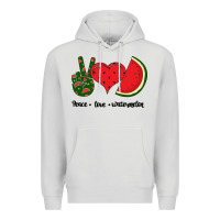 Dove Grey Peace Love Watermelon Premium Hoodie - Bettercallsaul