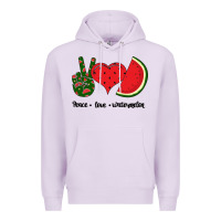 Lilac Peace Love Watermelon Premium Hoodie - Bettercallsaul