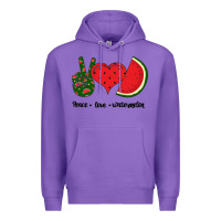 Purple Peace Love Watermelon Premium Hoodie - Bettercallsaul