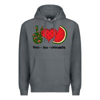 Rock Peace Love Watermelon Premium Hoodie - Bettercallsaul