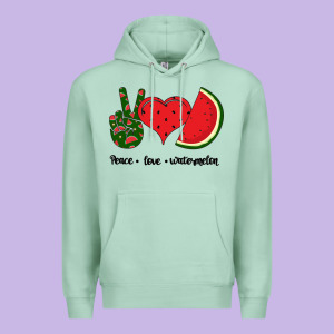Peace Love Watermelon Premium Hoodie Designed By Bettercallsaul