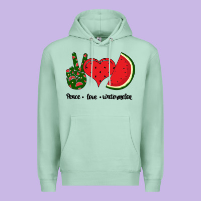 Peace Love Watermelon Premium Hoodie Designed By Bettercallsaul
