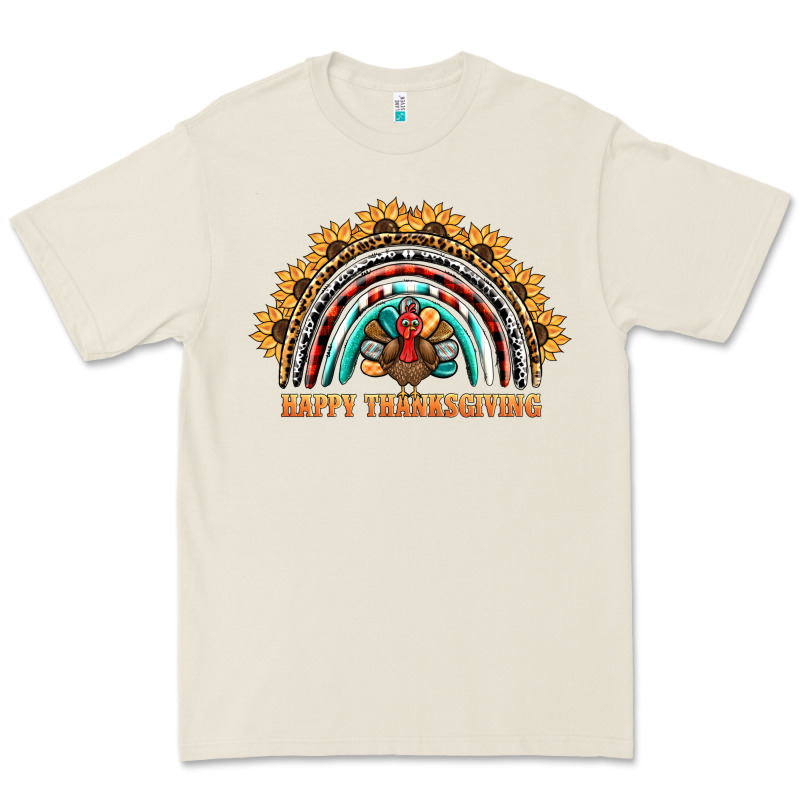 Happy Thanksgiving Rainbow Premium Tee by BarkalooDesign | Teevron