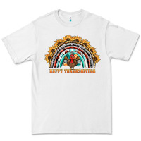 White happy thanksgiving rainbow Premium Tee - BarkalooDesign