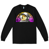 Black dogecoin to the mars Long Sleeve Tee - Jasminsmagicworld