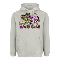 Moon Dust Mardi Gras heart Heavyweight Hoodie - LillyAllenDesigns