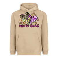 Mushroom Mardi Gras heart Heavyweight Hoodie - LillyAllenDesigns
