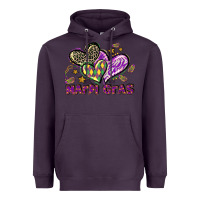 Plum Mardi Gras heart Heavyweight Hoodie - LillyAllenDesigns