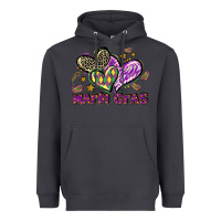 Smoke Mardi Gras heart Heavyweight Hoodie - LillyAllenDesigns