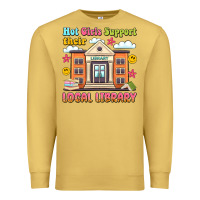 Antique Gold hot girls support their local library Premium Sweatshirt - Artiststas