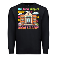 Black hot girls support their local library Premium Sweatshirt - Artiststas