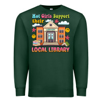 Sports Green hot girls support their local library Premium Sweatshirt - Artiststas