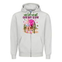 Dove Grey wild west cowboy show Zipper Hoodie - NancyCooperArtShop