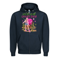 Navy wild west cowboy show Zipper Hoodie - NancyCooperArtShop