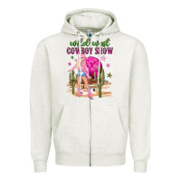Oatmeal Heather wild west cowboy show Zipper Hoodie - NancyCooperArtShop