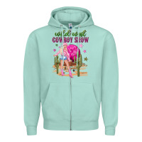 Seafoam wild west cowboy show Zipper Hoodie - NancyCooperArtShop