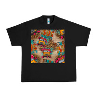 Black school bus driver and flower seamless patterns Urban Heavy Tee - BundleAndBundleShop