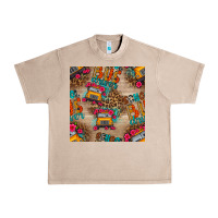 French Oak school bus driver and flower seamless patterns Urban Heavy Tee - BundleAndBundleShop