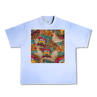Grape Ice school bus driver and flower seamless patterns Urban Heavy Tee - BundleAndBundleShop