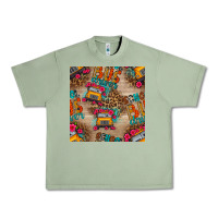 Oil Green school bus driver and flower seamless patterns Urban Heavy Tee - BundleAndBundleShop