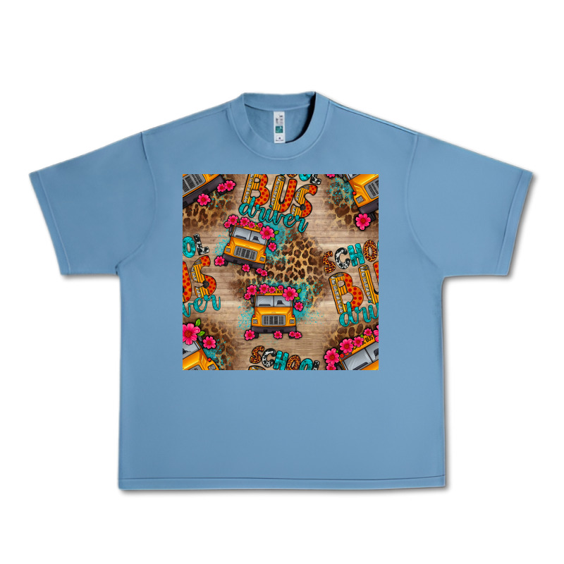 School Bus Driver And Flower Seamless Patterns Urban Heavy Tee by BundleAndBundleShop | Teevron