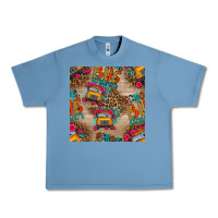 Pebble Blue school bus driver and flower seamless patterns Urban Heavy Tee - BundleAndBundleShop