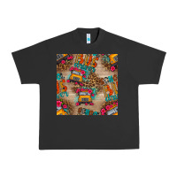 Pigment Black school bus driver and flower seamless patterns Urban Heavy Tee - BundleAndBundleShop