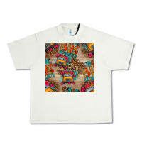 Pistachio school bus driver and flower seamless patterns Urban Heavy Tee - BundleAndBundleShop