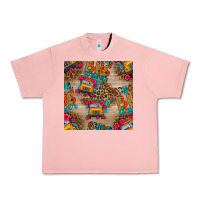 Salmon school bus driver and flower seamless patterns Urban Heavy Tee - BundleAndBundleShop