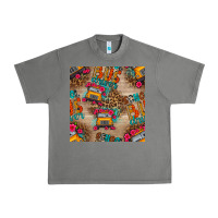 Tornado school bus driver and flower seamless patterns Urban Heavy Tee - BundleAndBundleShop