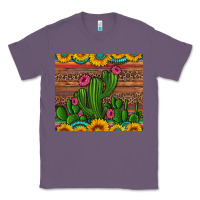 Lavender sunflowers turquoise serape cactus tumbler Classic Tee - Artiststas