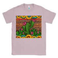 Lilac sunflowers turquoise serape cactus tumbler Classic Tee - Artiststas