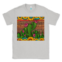 Moon Dust sunflowers turquoise serape cactus tumbler Classic Tee - Artiststas