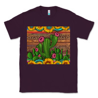 Plum sunflowers turquoise serape cactus tumbler Classic Tee - Artiststas