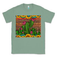 Sage sunflowers turquoise serape cactus tumbler Classic Tee - Artiststas