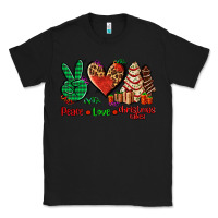 Black peace love Christmas cakes Classic Tee - AdoDesignShop