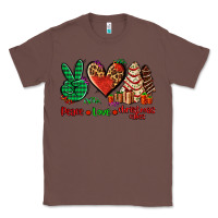 Chestnut peace love Christmas cakes Classic Tee - AdoDesignShop