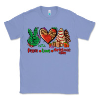 Colony Blue peace love Christmas cakes Classic Tee - AdoDesignShop