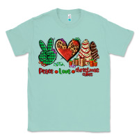 Seafoam peace love Christmas cakes Classic Tee - AdoDesignShop