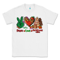 White peace love Christmas cakes Classic Tee - AdoDesignShop